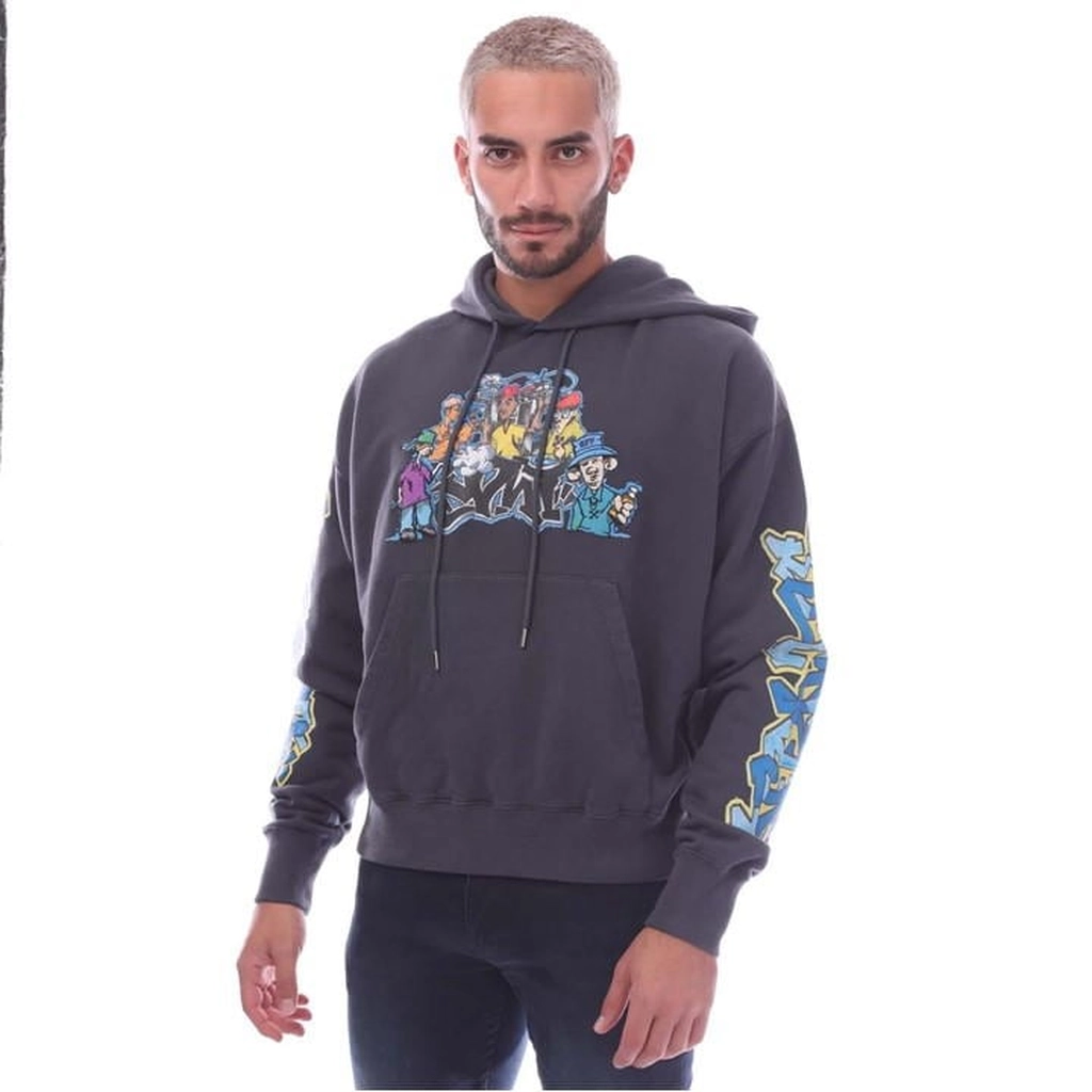Off White Graffiti Pupp Skate Hoodie - Blue